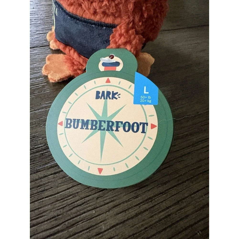 BarkBox Bumberfoot Dog Toy Rip And Reveal Large Dog Toy New With Tags